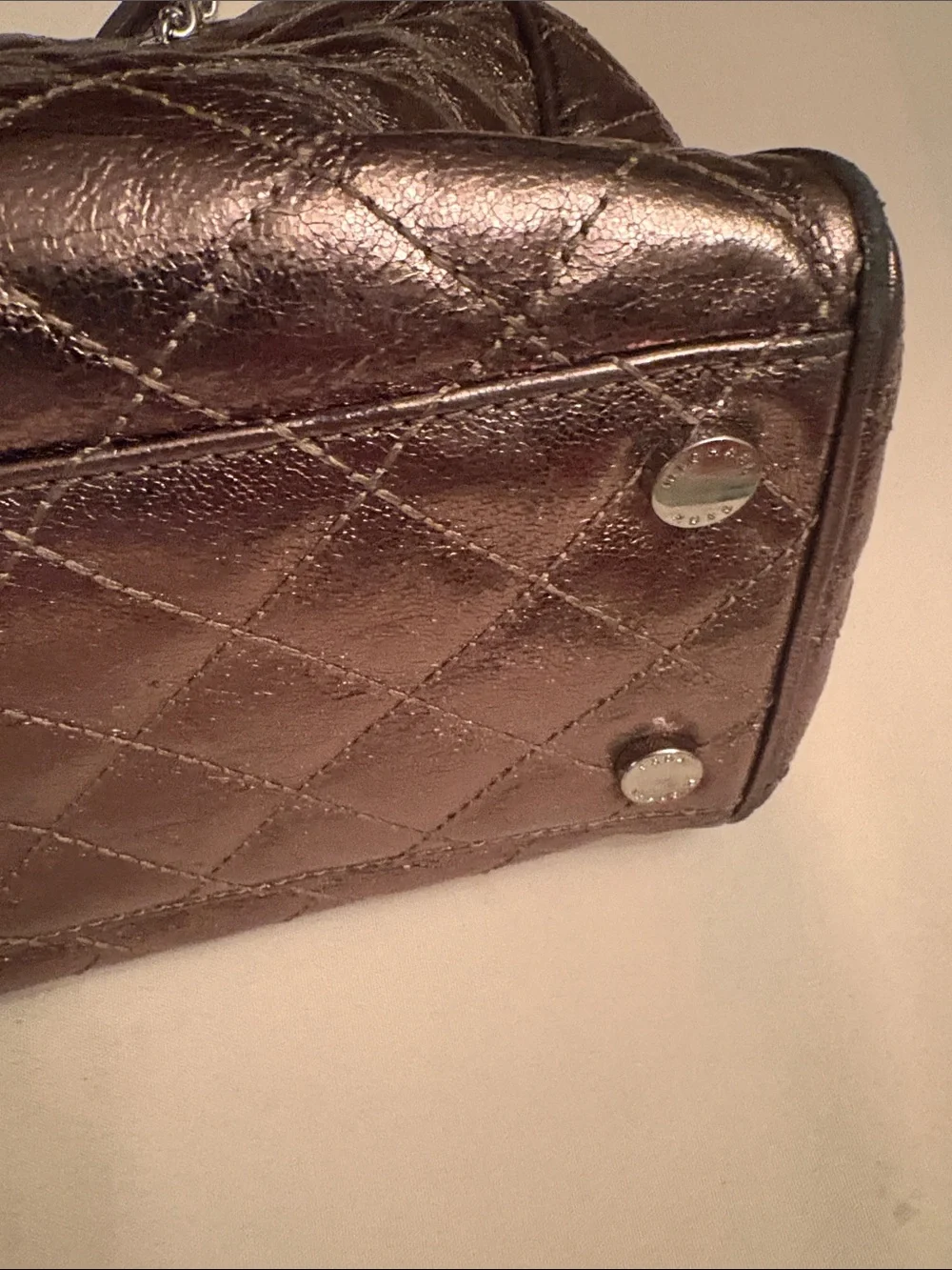 Michael Kors quilted metallic